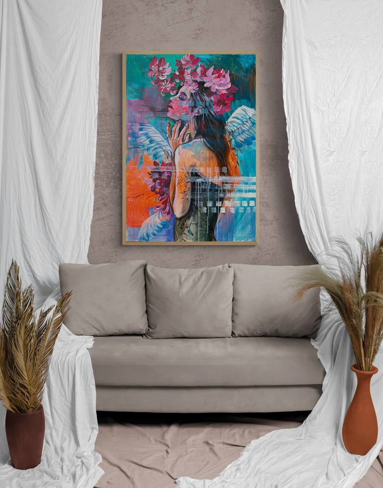 Original Expressionism People Painting by Maria Kireev