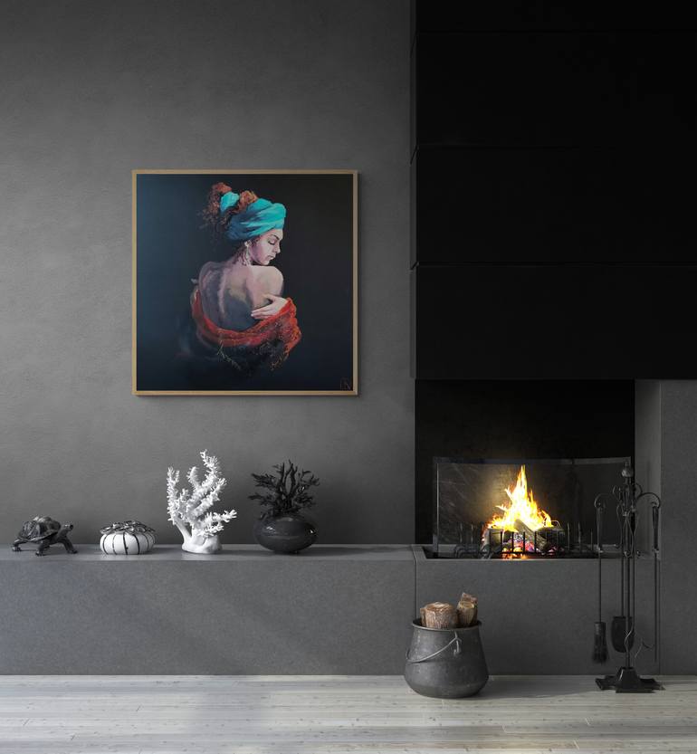 Original Realism People Painting by Maria Kireev