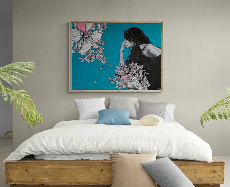 Original Figurative Floral Painting by Maria Kireev