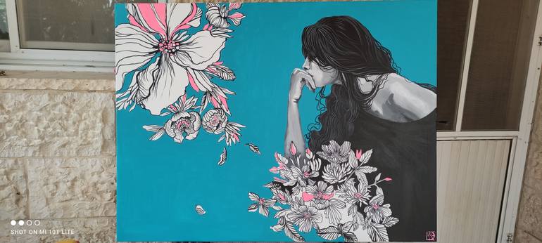Original Figurative Floral Painting by Maria Kireev