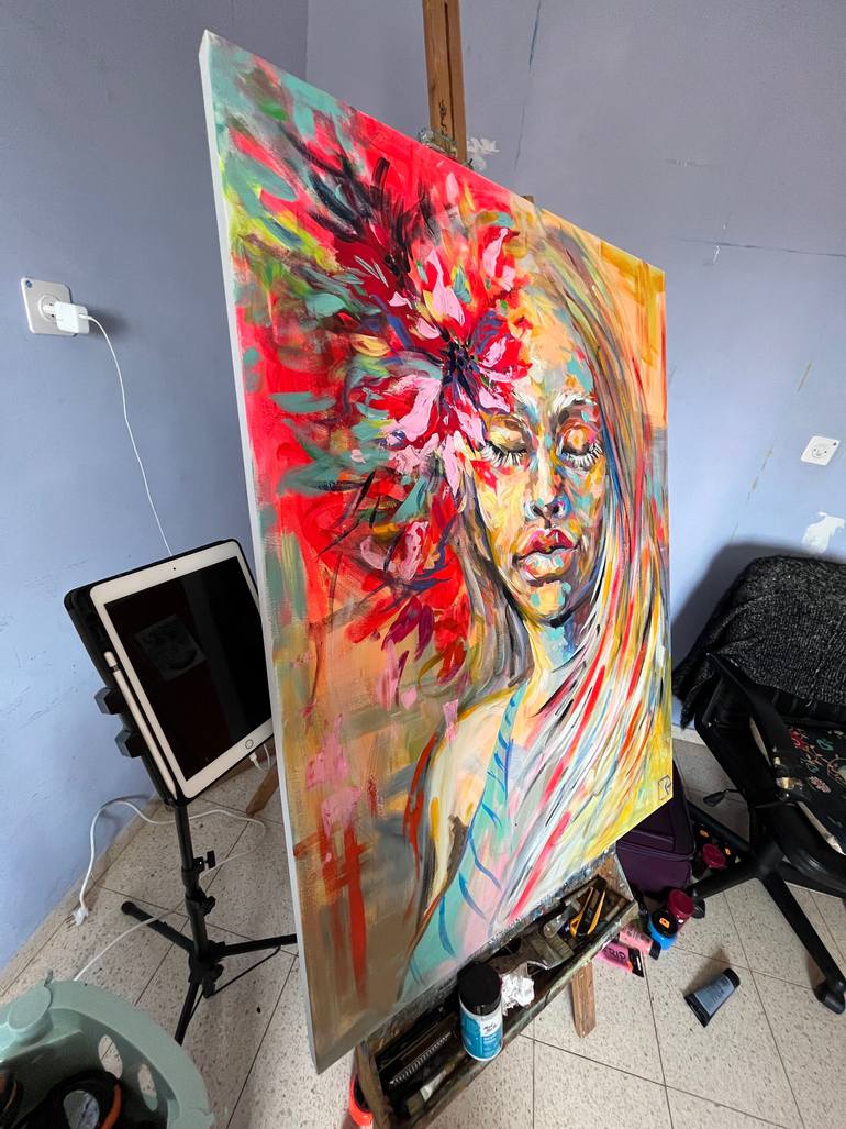 Original Expressionism People Painting by Maria Kireev