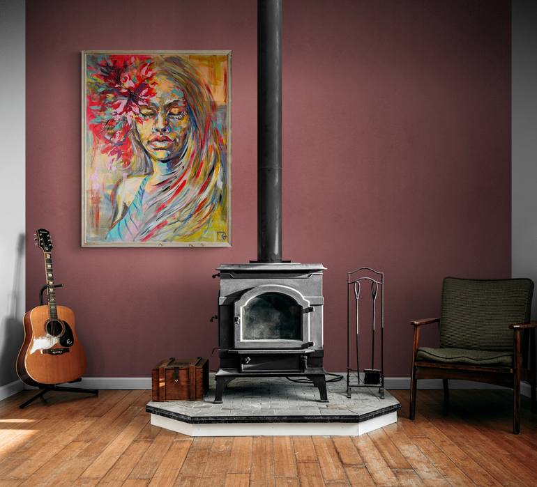 Original Expressionism People Painting by Maria Kireev