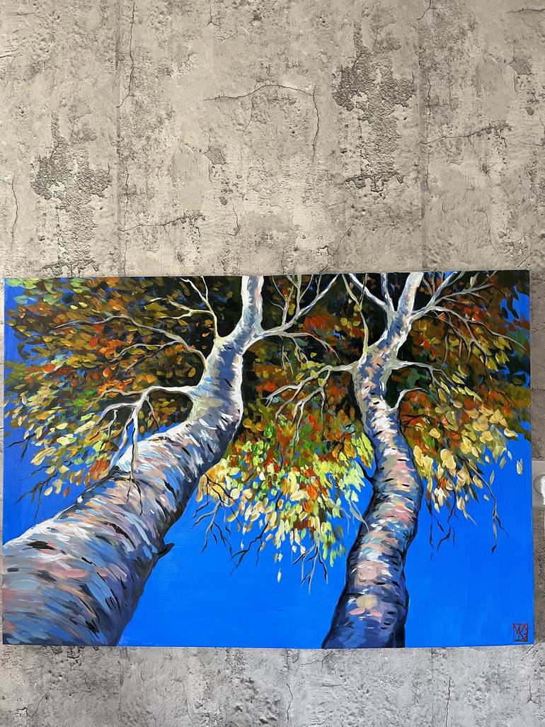 Original Expressionism Landscape Painting by Maria Kireev