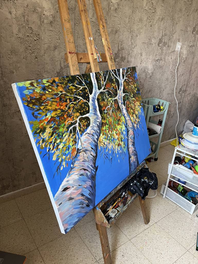 Original Expressionism Landscape Painting by Maria Kireev