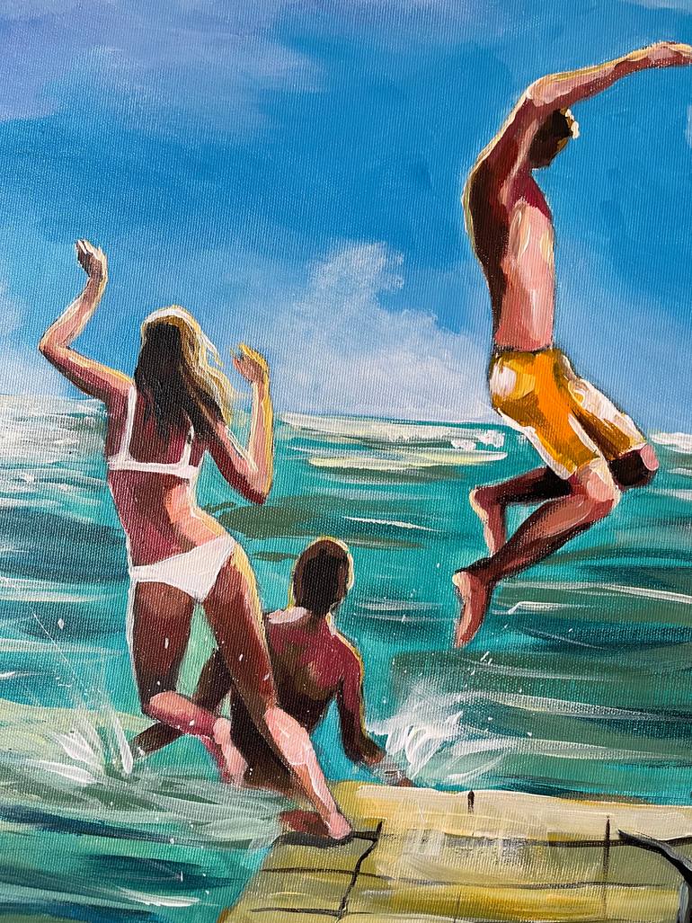 Original Figurative Beach Painting by Maria Kireev