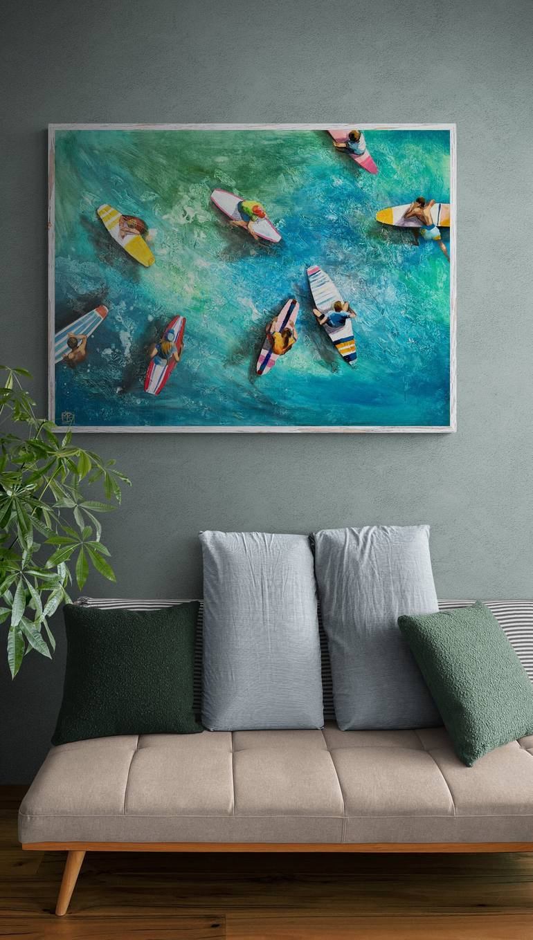 Original Impressionism Seascape Painting by Maria Kireev