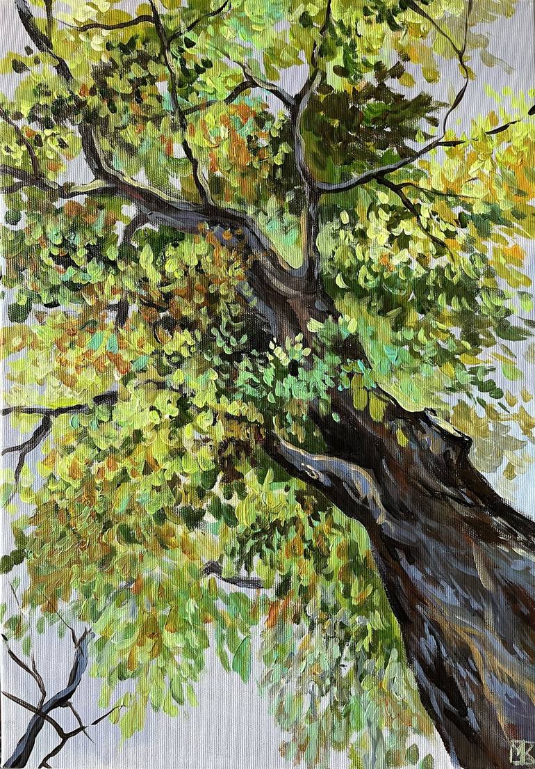 acrylic tree branch paintings