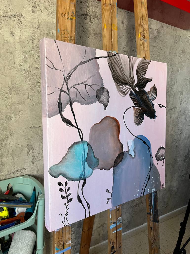 Original Abstract Expressionism Animal Painting by Maria Kireev