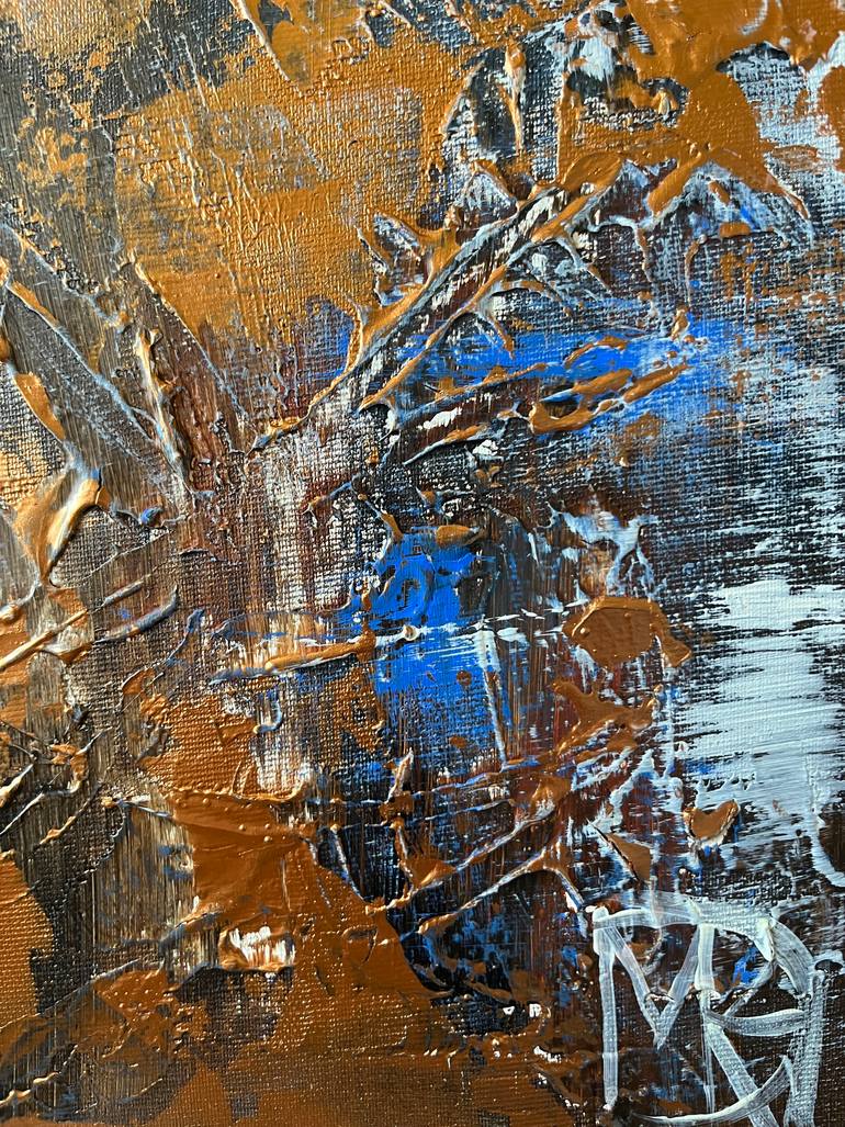 Original Abstract Expressionism Men Painting by Maria Kireev