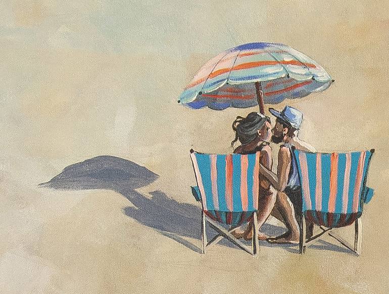 Original Beach Painting by Maria Kireev