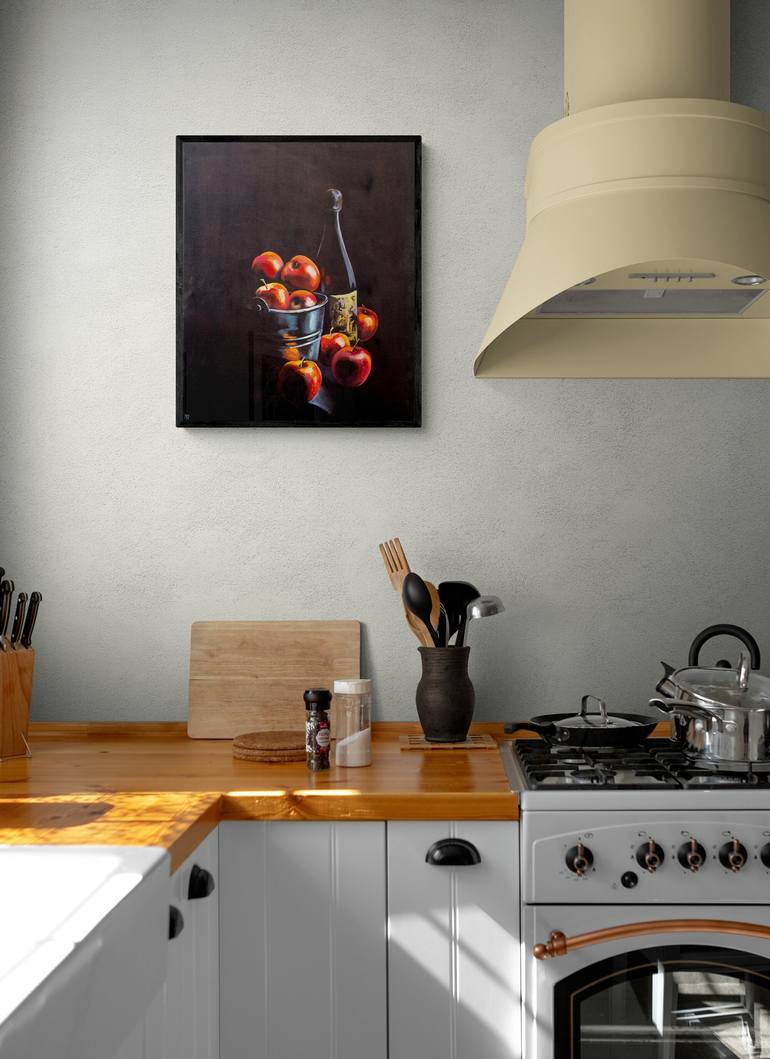 Original Fine Art Food & Drink Painting by Maria Kireev