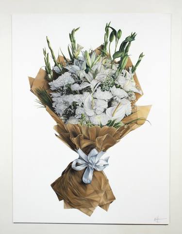 Original Photorealism Floral Paintings by Kabir Hirani