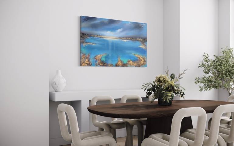 Original Minimalism Seascape Painting by Vera Hoi