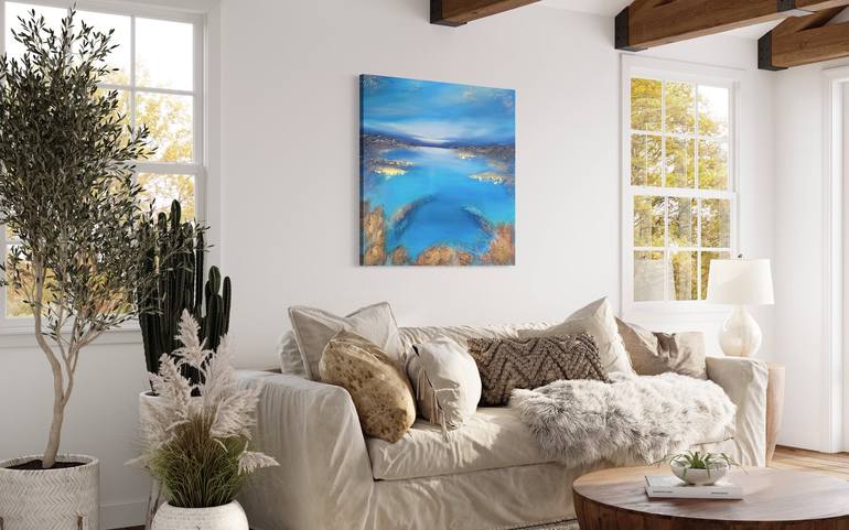 Original Abstract Seascape Painting by Vera Hoi