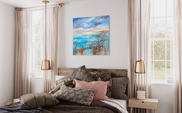 Original Abstract Seascape Painting by Vera Hoi