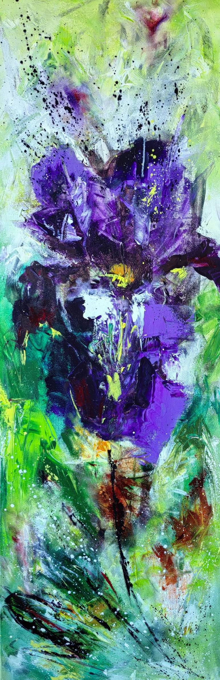 Original Abstract Floral Painting by Vera Hoi