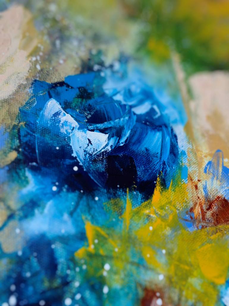 Original Abstract Floral Painting by Vera Hoi