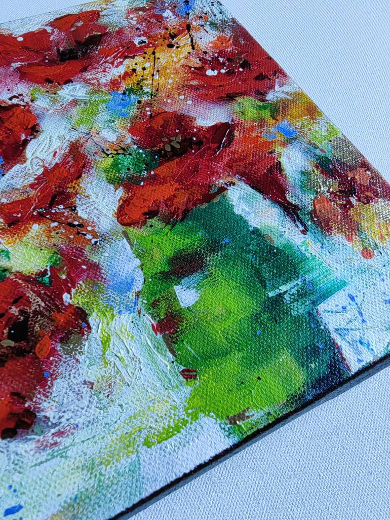 Original Abstract Floral Painting by Vera Hoi