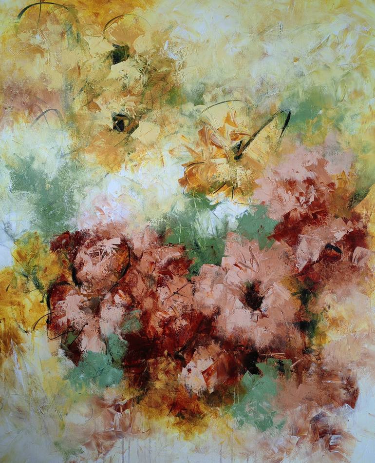 Original Floral Painting by Vera Hoi