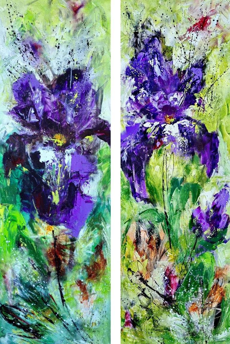 Original Floral Painting by Vera Hoi