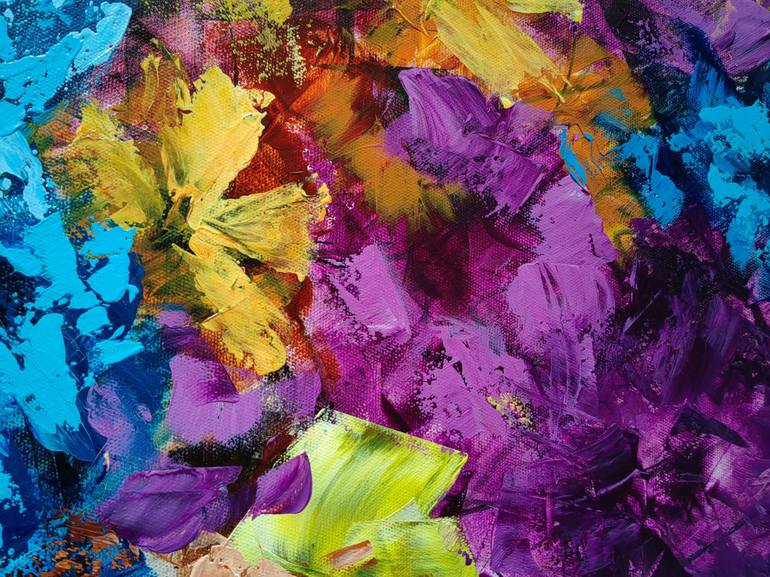 Original Abstract Floral Painting by Vera Hoi