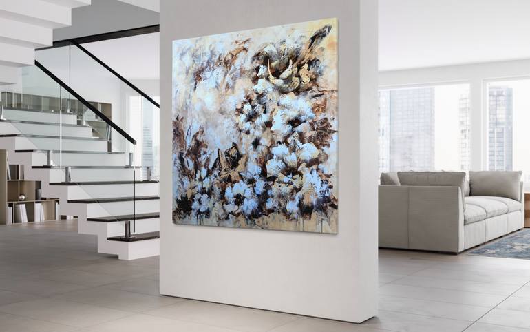 Original Abstract Floral Painting by Vera Hoi