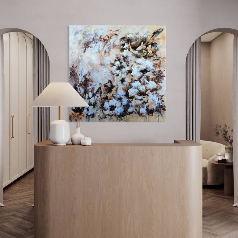 Original Abstract Floral Painting by Vera Hoi