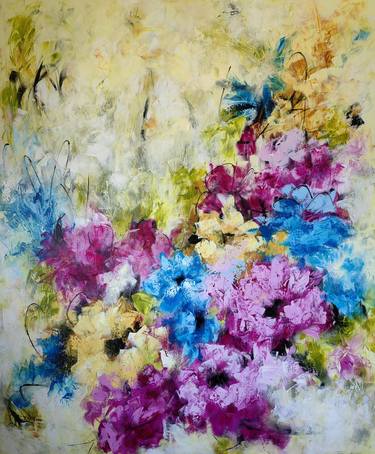 Print of Abstract Floral Paintings by Vera Hoi