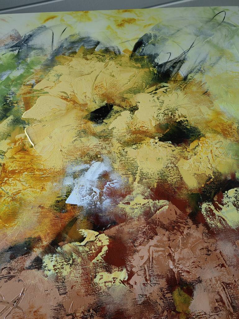 Original Abstract Floral Painting by Vera Hoi