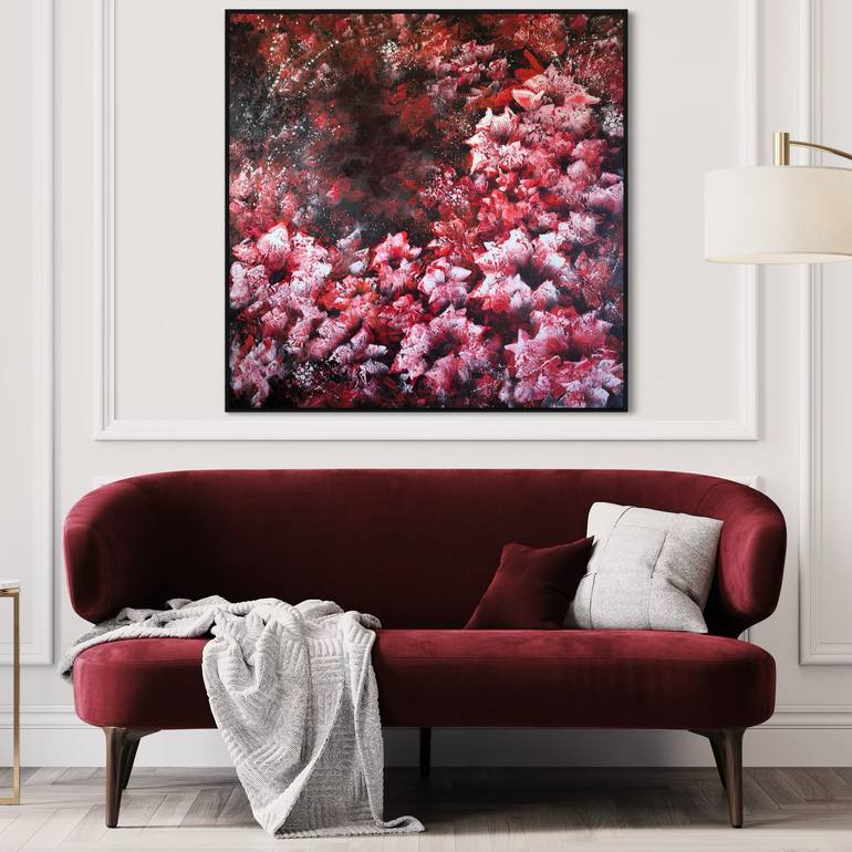 Original Abstract Floral Painting by Vera Hoi