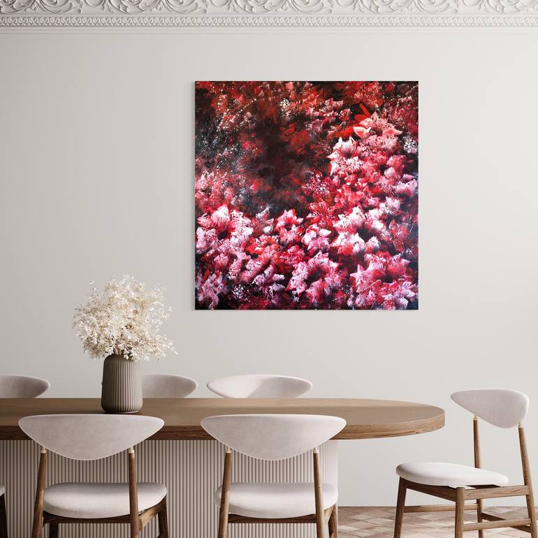 Original Abstract Floral Painting by Vera Hoi