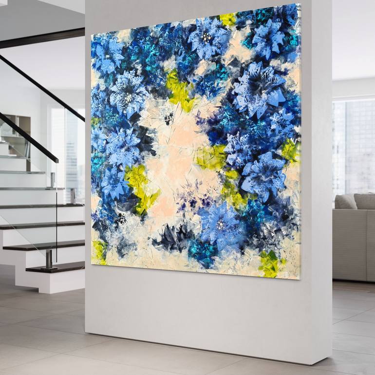 Original Abstract Floral Painting by Vera Hoi