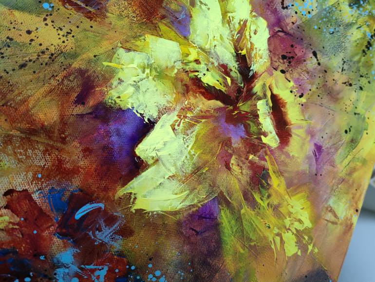 Original Abstract Floral Painting by Vera Hoi