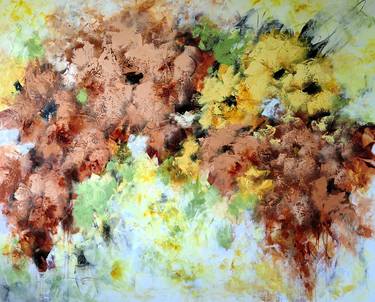 Original Abstract Floral Paintings by Vera Hoi