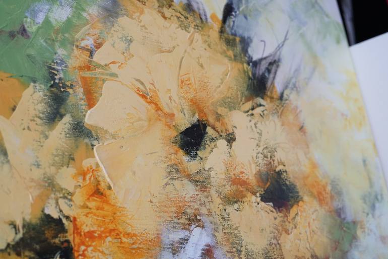 Original Abstract Floral Painting by Vera Hoi