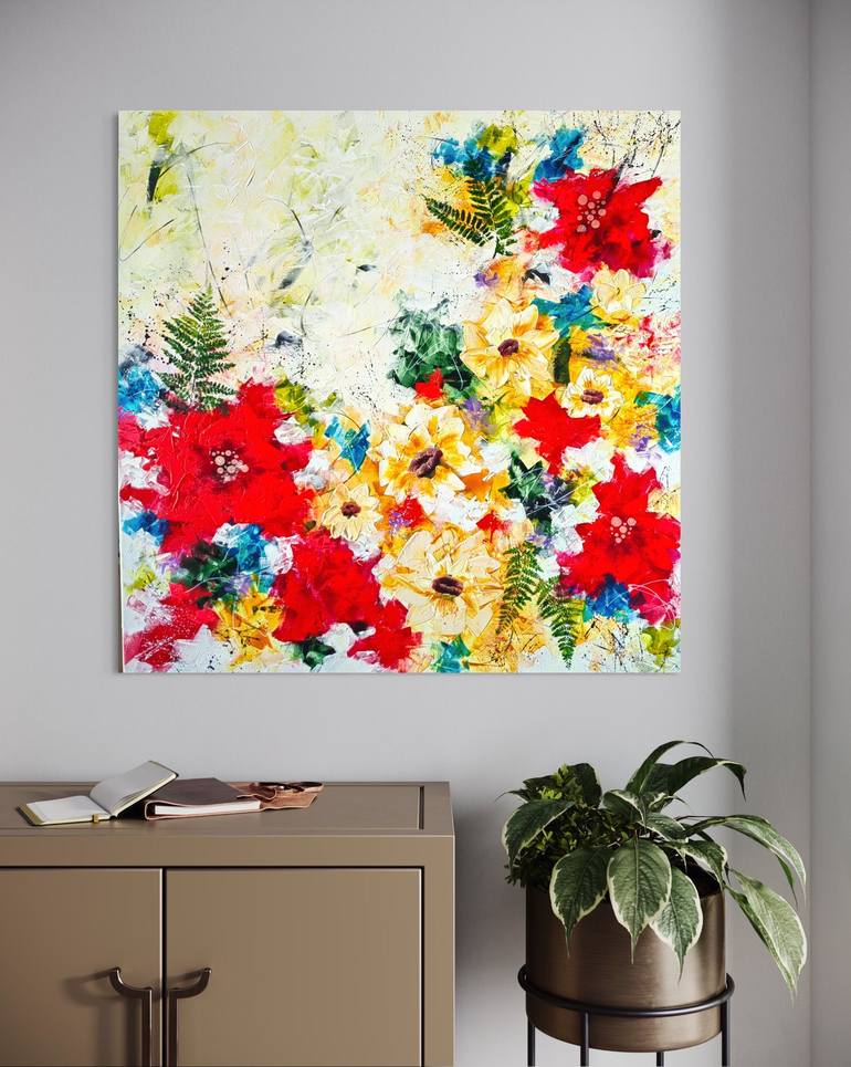 Original Floral Painting by Vera Hoi