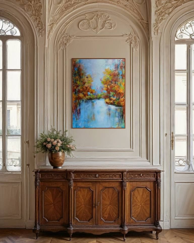 Original Abstract Landscape Painting by Vera Hoi