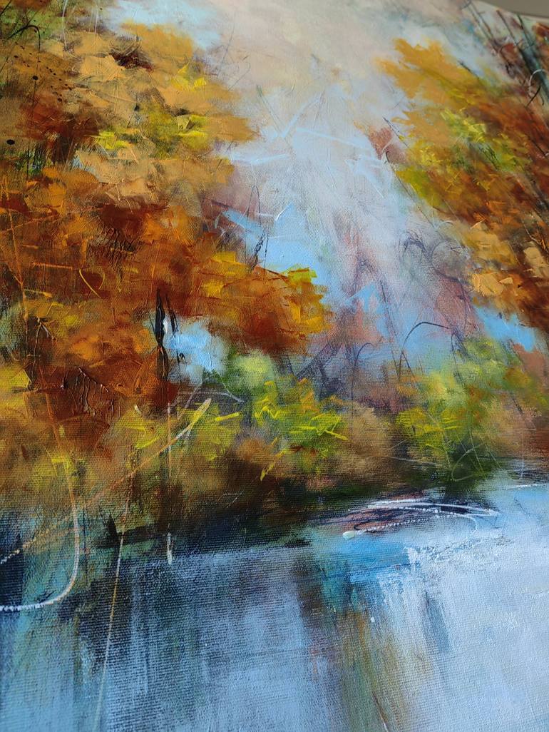 Original Abstract Landscape Painting by Vera Hoi