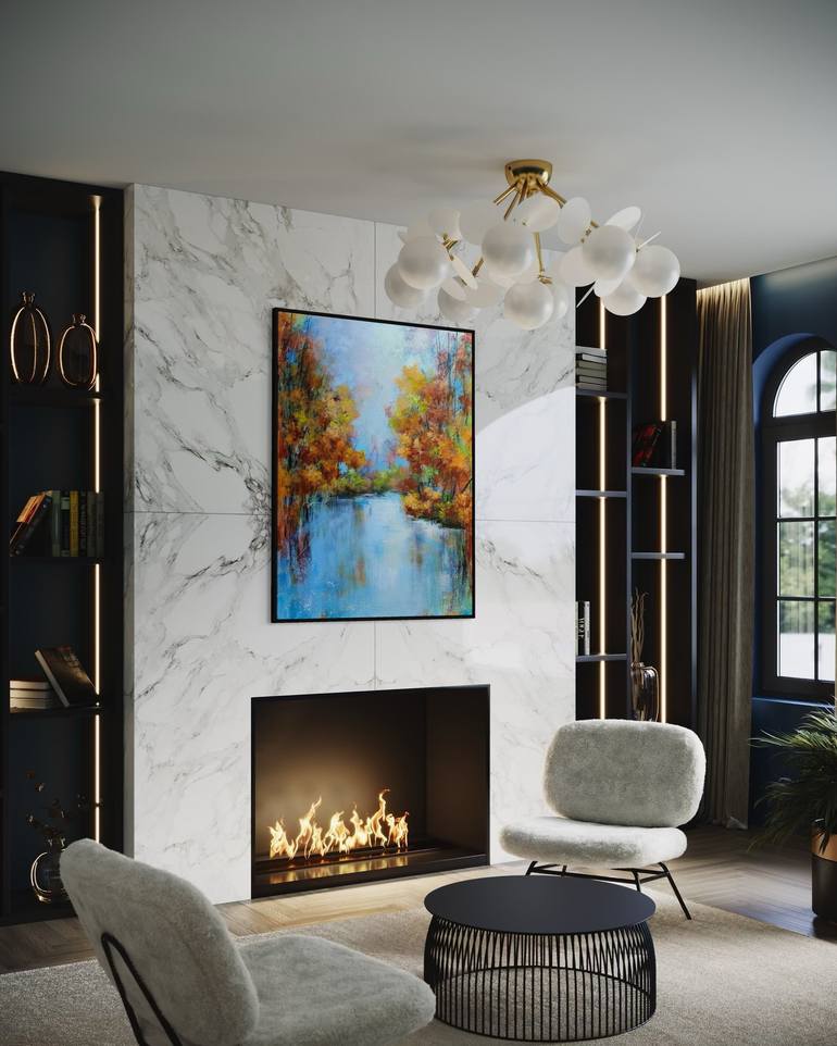 Original Abstract Landscape Painting by Vera Hoi