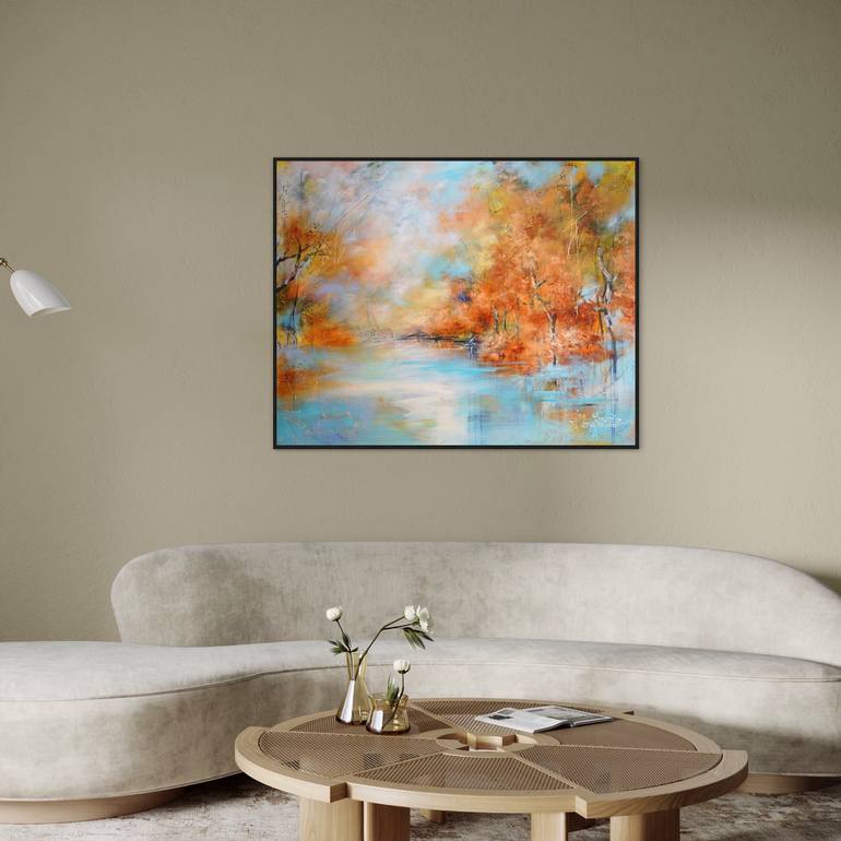 Original Abstract Landscape Painting by Vera Hoi