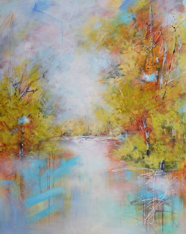 Original Abstract Landscape Paintings by Vera Hoi