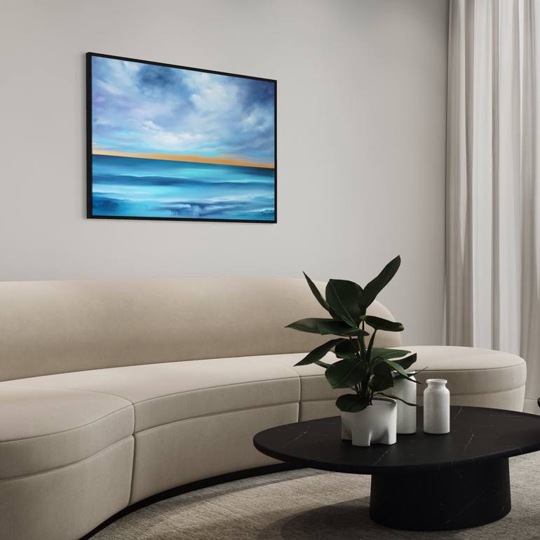 Original Abstract Seascape Painting by Vera Hoi
