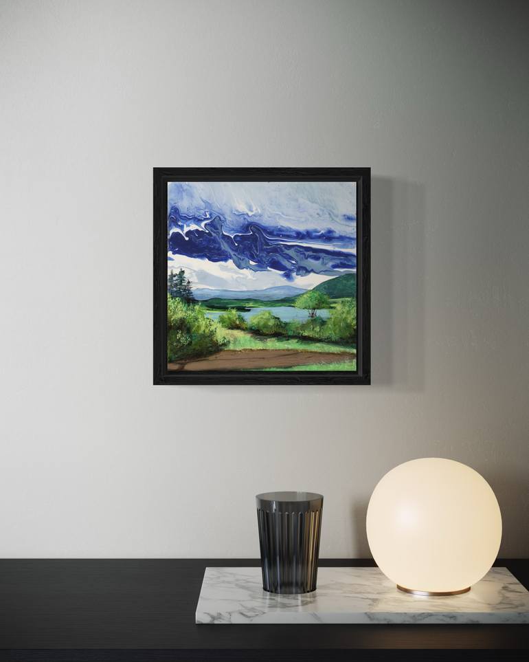 Original Abstract Landscape Painting by Vera Hoi