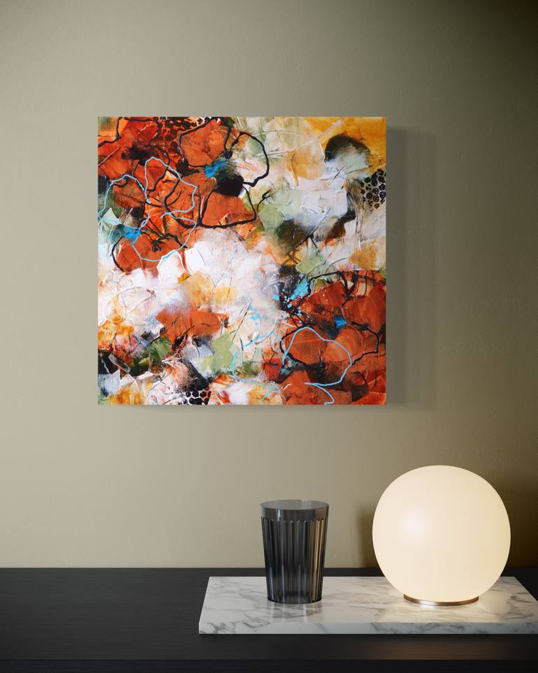 Original Abstract Floral Painting by Vera Hoi