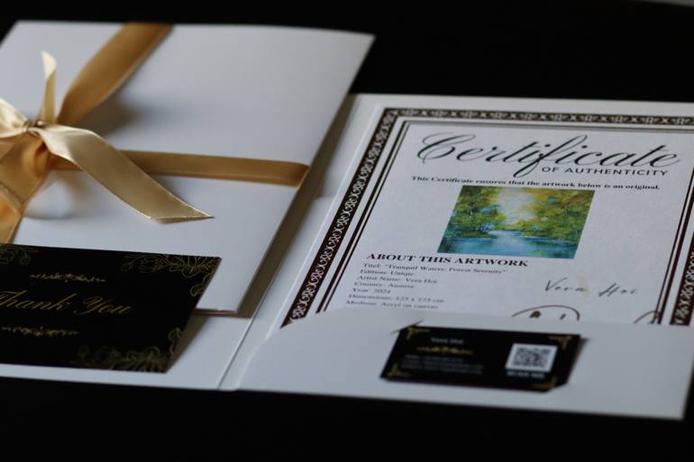 Original Abstract Floral Painting by Vera Hoi