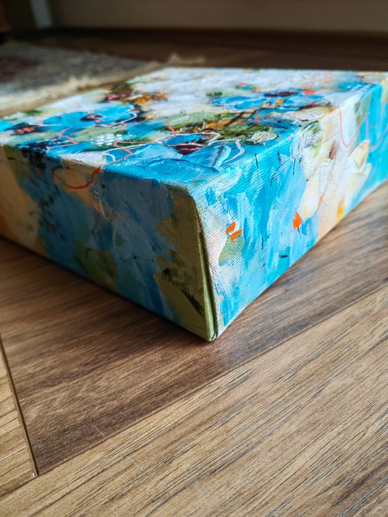 Original Abstract Floral Painting by Vera Hoi