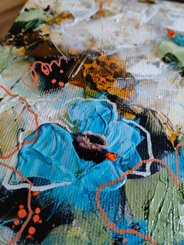 Original Abstract Floral Painting by Vera Hoi