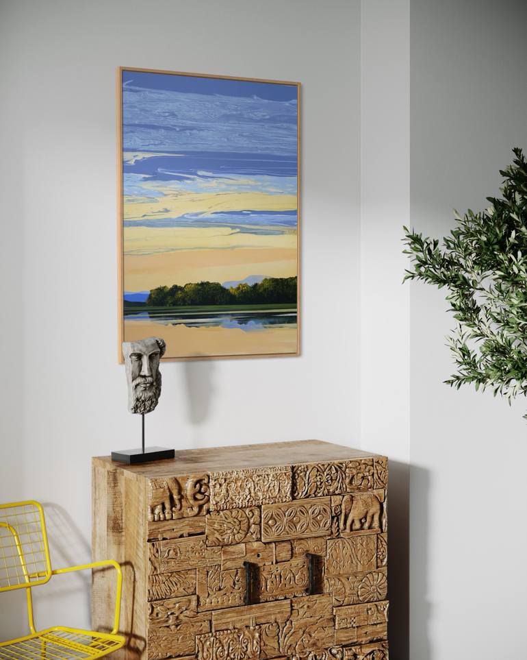 Original Abstract Landscape Painting by Vera Hoi