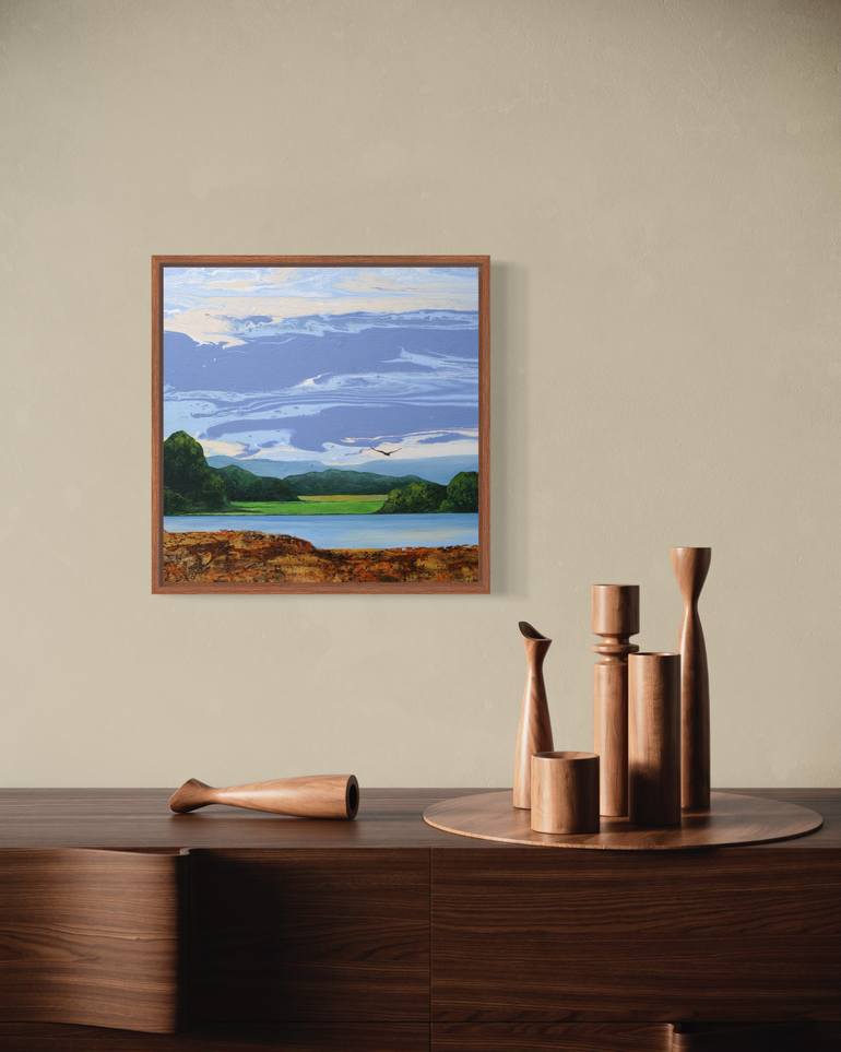 Original Abstract Landscape Painting by Vera Hoi