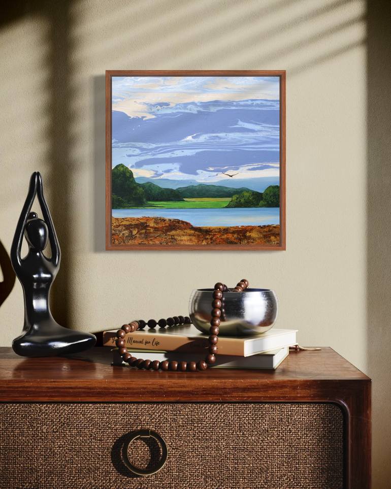 Original Abstract Landscape Painting by Vera Hoi